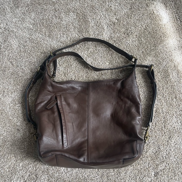 EUC Frye Gia Convertible Backpack genuine leather dark brown coffee espresso - Picture 2 of 8